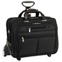 McKleinUSA OHare Nylon Fly-Through Checkpoint-Friendly 2-In-1 Removable-Wheeled 17 inch; Laptop Case, Black