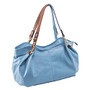 Parinda; Arianna Pebble-Grain Handbag, 17 1/2 inch;H x 5 1/4 inch;W x 10 1/2 inch;D, Aqua Blue