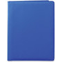 Samsill Fashion Color Padfolio - Letter - 8 1/2 inch; x 11 inch; Sheet Size - 3 Pocket(s) - Polyvinyl Chloride (PVC) - Blue - 1 Each