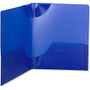 Smead Poly Lockit; Two-Pocket Folders - Letter - 8 1/2 inch; x 11 inch; Sheet Size - 100 Sheet Capacity - 2 Inside Left, Inside Right Pocket(s) - Polypropylene - Dark Blue - 25 / Box