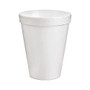 Dart; Insulated Foam Drinking Cups, White, 10 Oz, Case Of 1,000