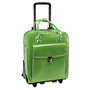 McKleinUSA La Grange Leather Vertical Detachable-Wheeled Ladies' Briefcase For 15.4 inch; Laptops, Green