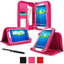 rOOCASE Executive Carrying Case (Portfolio) for 7 inch; Tablet, ID Card, Business Card, Stylus, Pen - Magenta