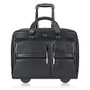 Solo Classic Leather Rolling Case For 15.6 inch; Laptops, Black