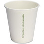 Genuine Joe Compostable Paper Hot Cups - 10 fl oz - 50 / Pack - White - Paper
