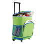 GNBI Rolling Cooler, 16 1/2 inch;H x 11 3/4 inch;W x 9 1/4 inch;D, Lime Green/Blue