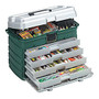 Plano Molding 758 4-Drawer Tackle Box, 20 3/4 inch; x 13 7/8 inch; x 11 1/2 inch;, Metallic Green/Silver