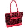 Parinda; Aaryn Quilted Fabric Tote With Faux-Leather Trim, Red Floral