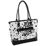 Parinda; Aaryn Quilted Fabric Tote With Faux-Leather Trim, White Floral