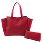 Perforated Microfiber Tote Set, Red