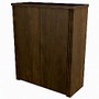 Bestar Prestige Plus 2-Door Storage Cabinet, 36 3/8 inch;H x 30 3/4 inch;W x 12 7/8 inch;D, Chocolate