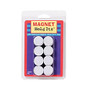 Dowling Magnets Magnet Dots, 3/4 inch;, White, 100 Dots Per Pack, Set Of 6 Packs