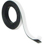 MasterVision Magnetic Adhesive Roll Tape - 0.50 inch; Width x 7 ft Length - 1 Each - Black
