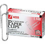 ACCO; Economy #1 Paper Clips - No. 1 - 10 Sheet Capacity - Non-skid, Strain Resistant, Corrosion Resistant, Galvanized, Non-slip Grip - 100 / Box - Silver - Metal, Zinc Plated