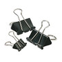 Office Wagon; Brand Binder Clips, Small, 3/4 inch; Wide, 3/8 inch; Capacity, Black, Pack Of 144 (12 Boxes Of 12 Clips)