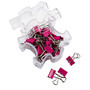 Office Wagon; Brand Puzzle Piece Binder Clips, Small, Pink, Pack Of 36