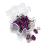 Office Wagon; Brand Puzzle Piece Binder Clips, Small, Purple, Pack Of 36