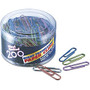 OIC; Translucent Vinyl Paper Clips, Giant, Assorted Colors, Box Of 200