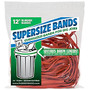 Alliance; SuperSize Bands&trade;, 12 inch; x 1/4 inch;, Red, Bag Of 18