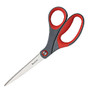 Scotch; Bent Precision Scissors, 8 inch;, Pointed, Gray/Red
