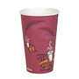 Solo; Paper Hot Cups, 16 Oz., Maroon, Carton Of 300