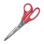 Westcott; Stainless Steel Scissors, 8 inch;, Pointed, Red