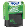 2000 PLUS; Green Line; Self-Inking Message Stamp, Void, 9/16 inch; x 1 3/4 inch;, 80% Recycled, Blue Ink