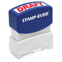 Harland Clarke Pre-Inked Stamp,  inch;Draft, inch; 9/16 inch; x 1 11/16 inch;, Red Ink