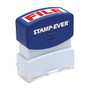 U.S. Stamp & Sign Pre-inked Stamp - Message Stamp -  inch;FILE inch; - 0.56 inch; Impression Width x 1.69 inch; Impression Length - 50000 Impression(s) - Red - 1 Each
