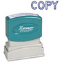 Xstamper; One-Color Title Stamp, Pre-Inked,  inch;Copy inch;, Blue