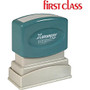 Xstamper; One-Color Title Stamp, Pre-Inked,  inch;First Class inch;, Red