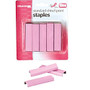 Officemate Breast Cancer Awareness Standard Staples, 1/4 inch;, 2,000 Per Card, Pink