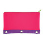 Office Wagon; Brand 3-Hole Punched Silicone Pencil Pouch, 10 inch;H x 6 inch;W x 1/2 inch;D, Pink