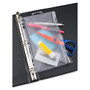 Oxford Zipper Binder Pocket - 10.50 inch; x 8 inch; Sheet - Ring Binder - Rectangular - Clear, White - Poly - 1 Each