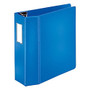 [IN]PLACE; Heavy-Duty D-Ring Reference Binder With Label Holder, 4 inch; Rings, 45% Recycled, Blue