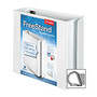 Cardinal FreeStand&trade; EasyOpen; ClearVue&trade; Binder, 3 inch; Rings, White