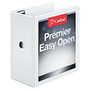 Cardinal; EasyOpen; ClearVue&trade; Locking D-Ring View Binder, 5 inch; Rings, 54% Recycled, White