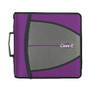 Case It; Zipper Binder, 3 inch; Rings, With Built-In 5-Tab File & Gusset Zipper