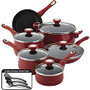 Farberware 14-Piece Cookware Set, Red