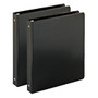 Just Basics Economy Reference Binder, 1 inch; Rings, 225-Sheet Capacity, Black, Pack Of 2