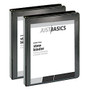 Just Basics Economy Round-Ring View Binder, 1 inch; Rings, 61% Recycled, 225-Sheet Capacity, Black, Pack Of 2