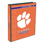 Markings by C.R. Gibson; Round-Ring Binder, 1 inch; Rings, 150-Sheet Capacity, Clemson Tigers