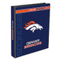 Markings by C.R. Gibson; Round-Ring Binder, 1 inch; Rings, 150-Sheet Capacity, Denver Broncos