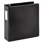 Office Wagon; Brand Durable Round Ring Reference Binder With Label Holder, 3 inch; Rings, Black