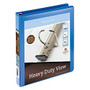 Office Wagon; Brand Heavy-Duty Easy Open; D-Ring View Binder, 1 inch; Rings, 8 1/2 inch; x 11 inch;, 250-Capacity, Blue