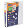 Stride Quick-Fit Round Ring View Binder, 1 inch; Rings, 200-Sheet Capacity, White