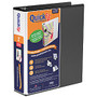 Stride Quick-Fit Round Ring View Binder, 2 inch; Rings, 400-Sheet Capacity, Black