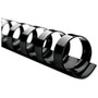 GBC; CombBind&trade; 19-Ring Binding Spines, 1 inch; Capacity (200 Sheets), Black, Box Of 100