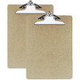 OIC; 100% Recycled Hardboard Clipboards, Letter Size, 9 inch; x 12 1/2 inch;, Brown, Pack Of 2
