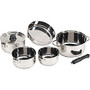 Stansport 7 Piece Stainless Steel Cookset, Silver